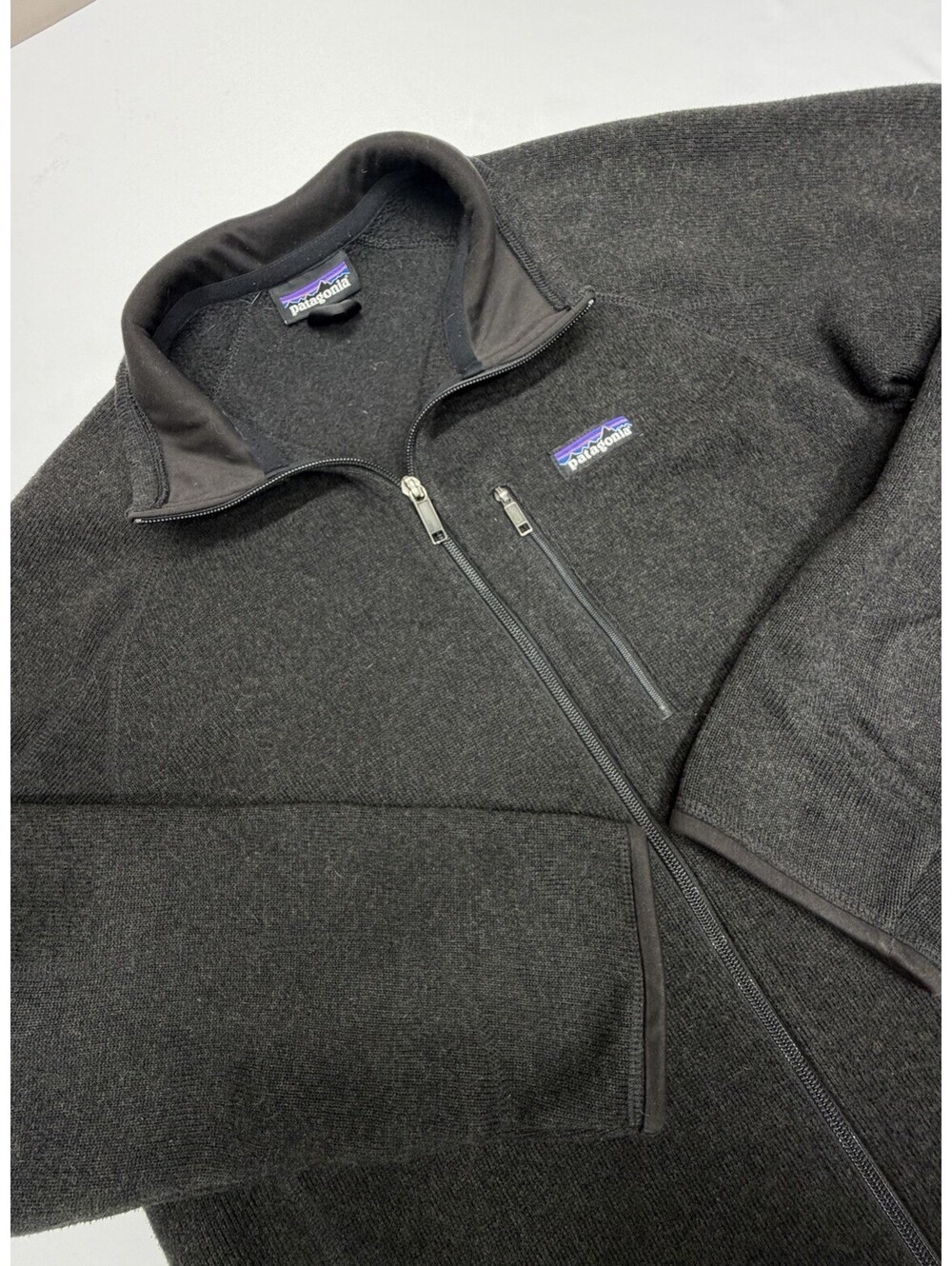 Patagonia Better Sweater Jacket Mens XL Black Full Zip Fleece Pockets 25527